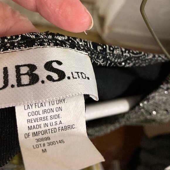 HBS LTD evening sparkling stretchy top sZ m - Picture 2 of 3